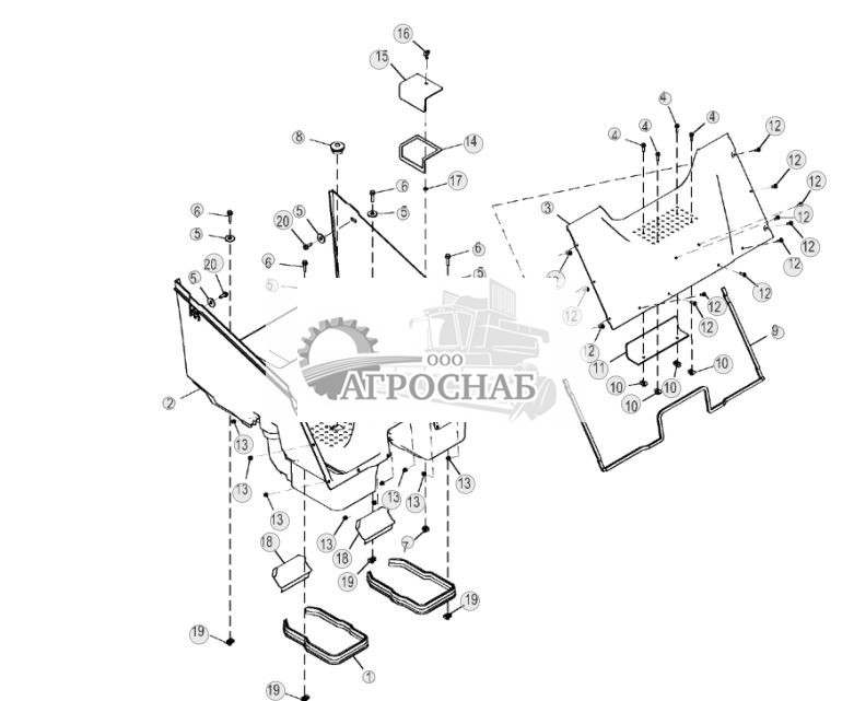 Передние крышки, ручная и ножная система управления, органы ручного управления - ST136 239.jpg